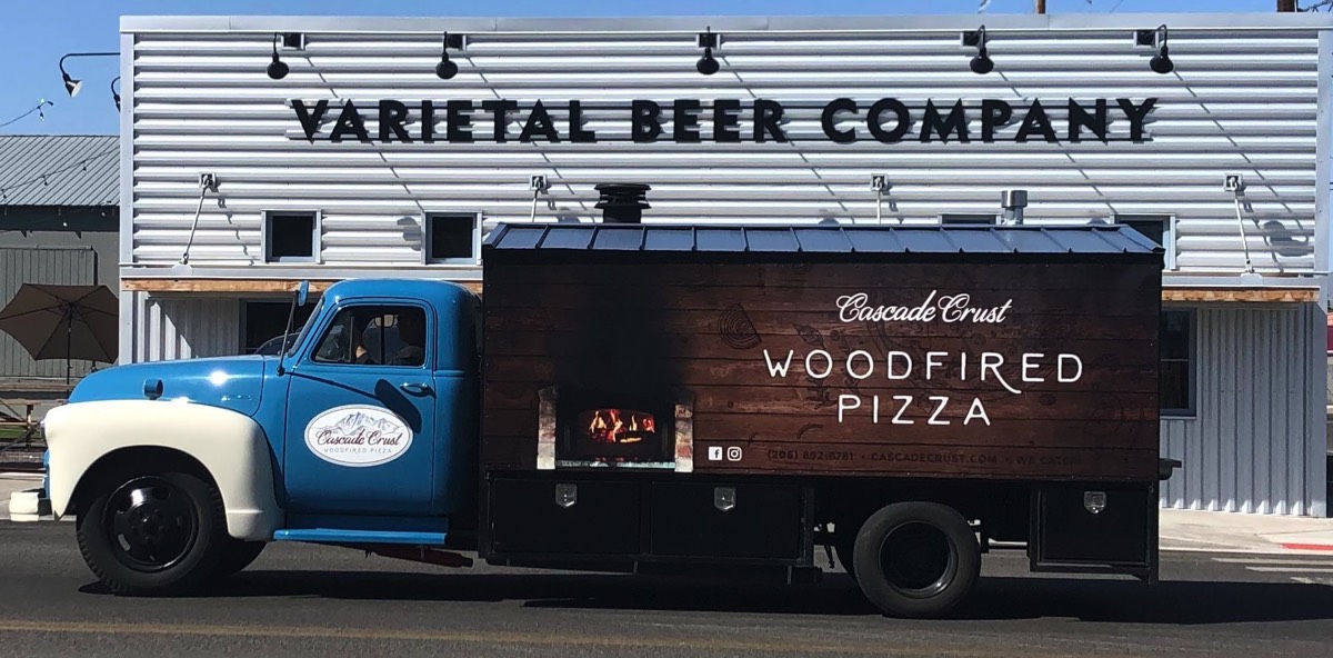 Cascade Crust WoodFired Pizza serving up Fresh Pizza on Thursdays at Varietal Beer Company in Sunnyside WA